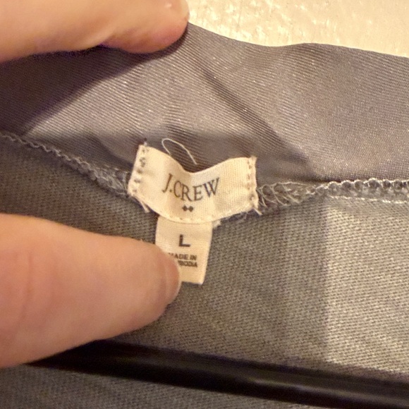 J. Crew Gray 3/4 Sleeve Top size L - Picture 2 of 4